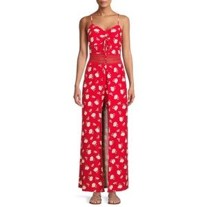 Red Daisy Romper NO BOUNDARIES